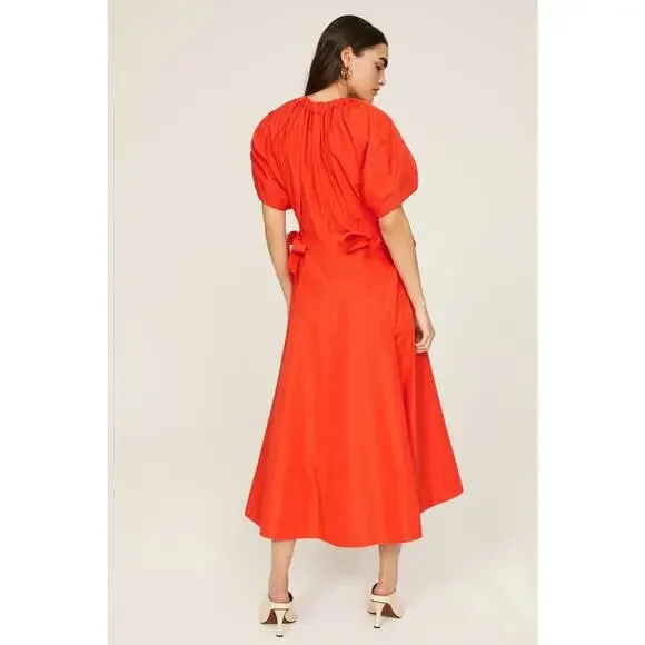 3.1 Phillip Lim Orange Ladybug Poplin Dress Size 12 - Picture 2 of 5